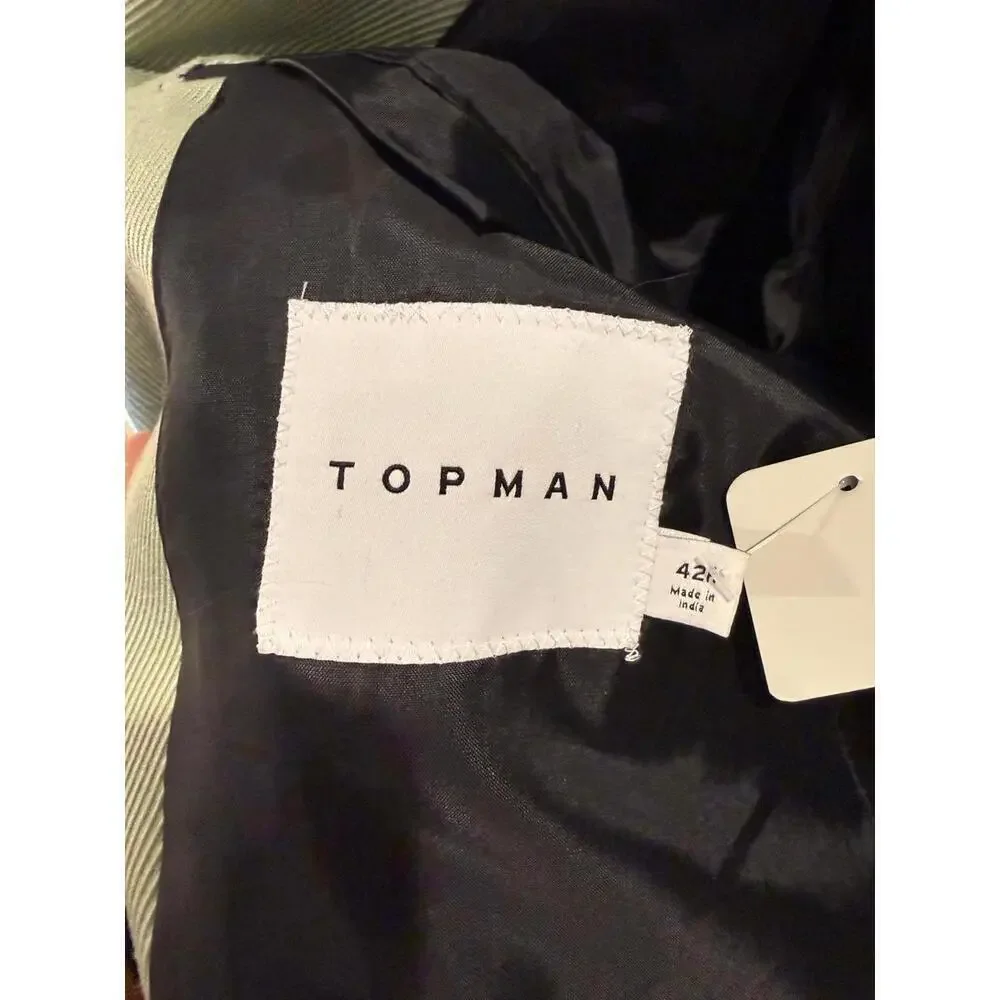 Topman Men's Light Gray Blazer Size 42R